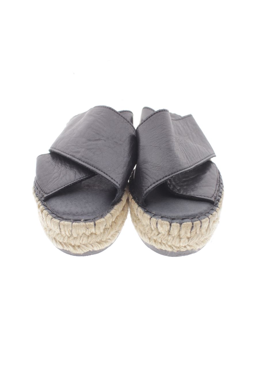 Sandalias planas de zilian de la talla 37, de color negro de