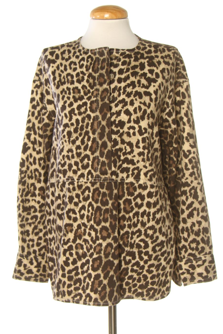 Blusa de manga larga de H&M de la talla XS, de color animal print de ropa vaquera