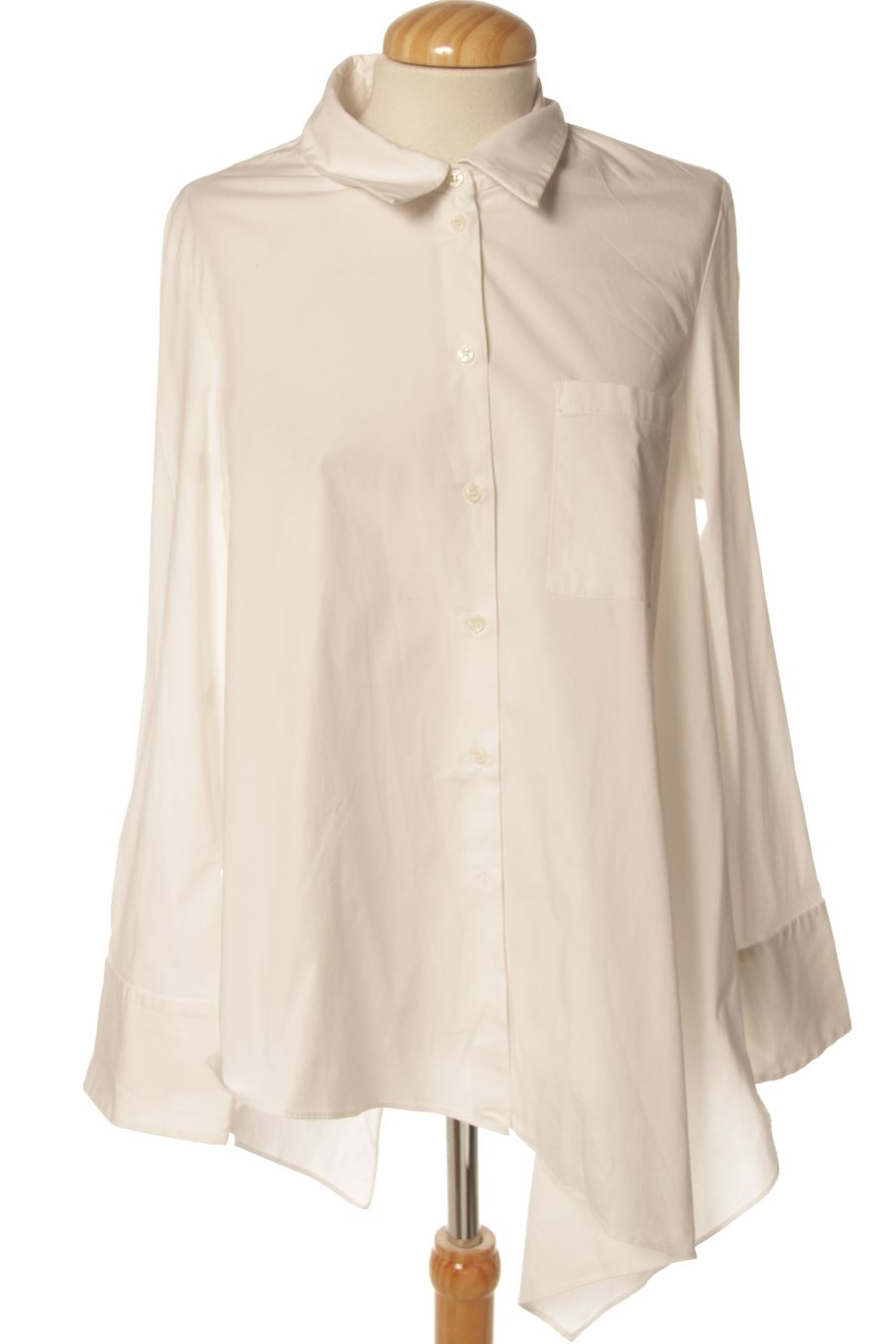 Chemise Zara de la taille M, de couleur blanc