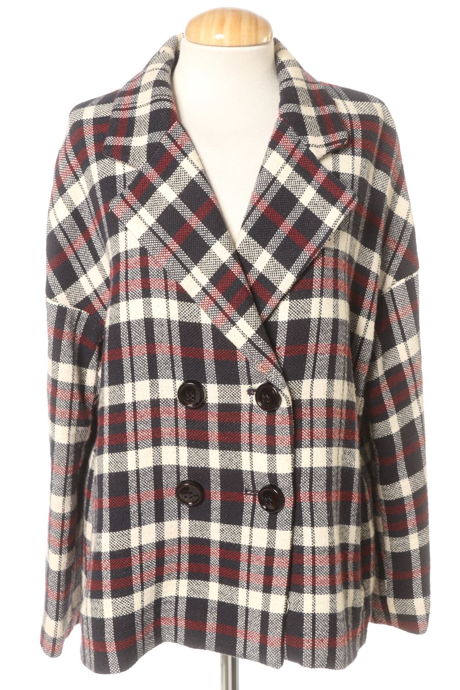 Cazadora de Zara de la talla L, de color cuadros