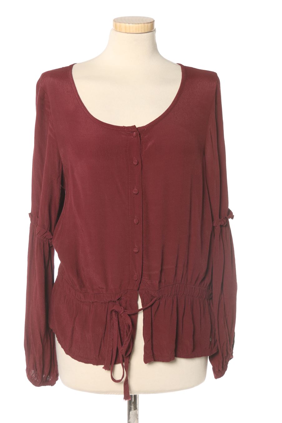 Blouse à manches longues Brownie de la taille S, de couleur bordeaux