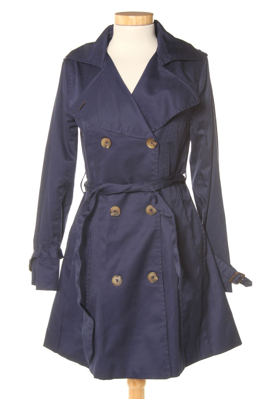 Gabardina de H&M de la talla 34, de color azul marino