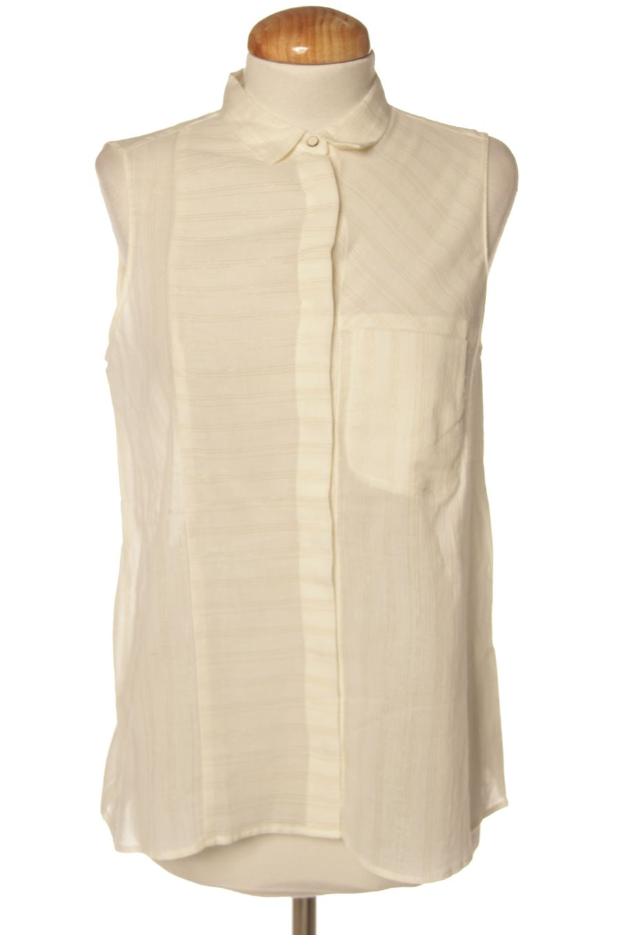 Ärmelloses Hemd von Zara Größe XS, Farbe Beige, für