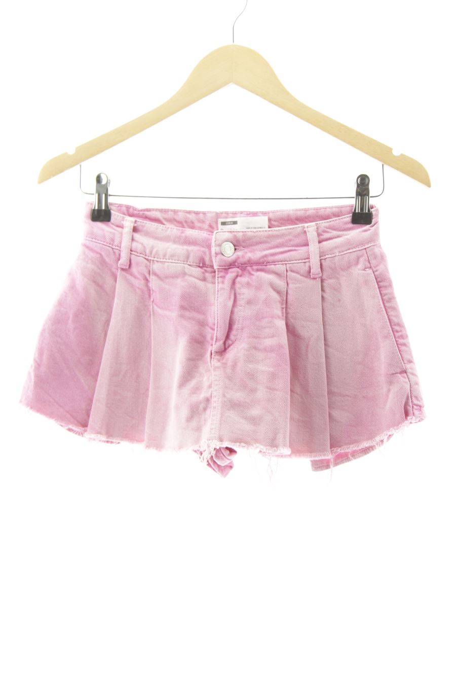 Shorts Bershka de la taille 32, de couleur rose de denim