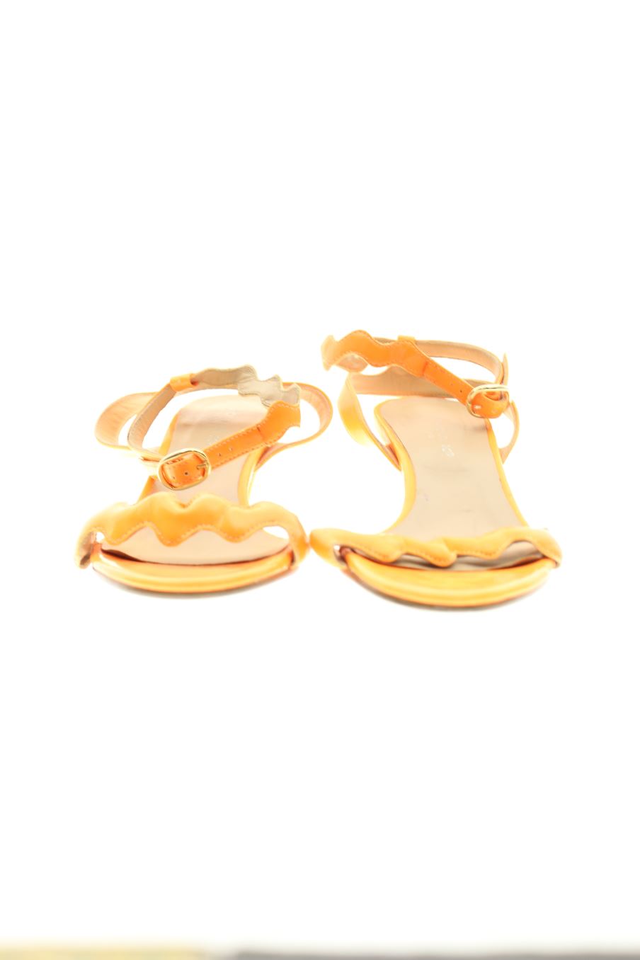 Sandalias tacon de JONAK PARIS de la talla 38, de color naranja de