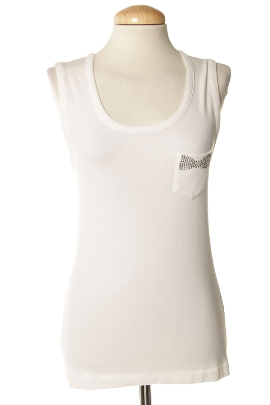 Camiseta sin mangas de Caroll de la talla 40, de color blanco