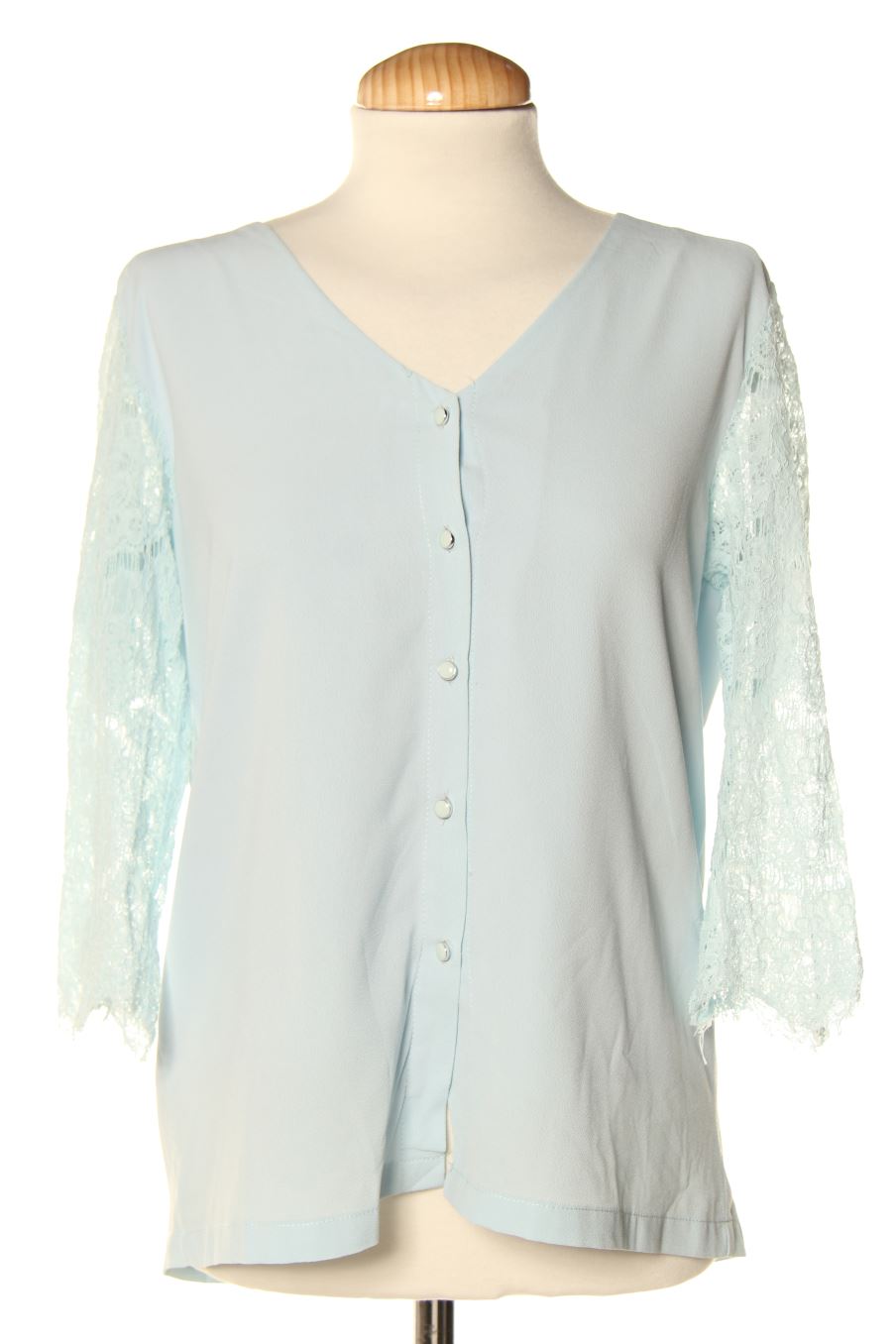 Blouse à manches longues Version feminin de la taille L, de couleur bleu