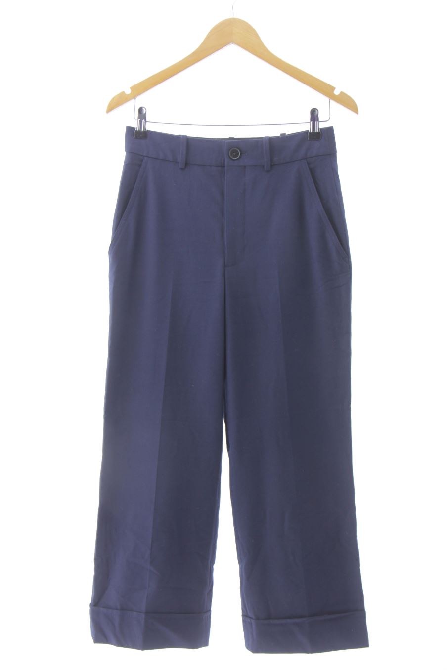 Pantalón de Zara de la talla XS, de color azul marino