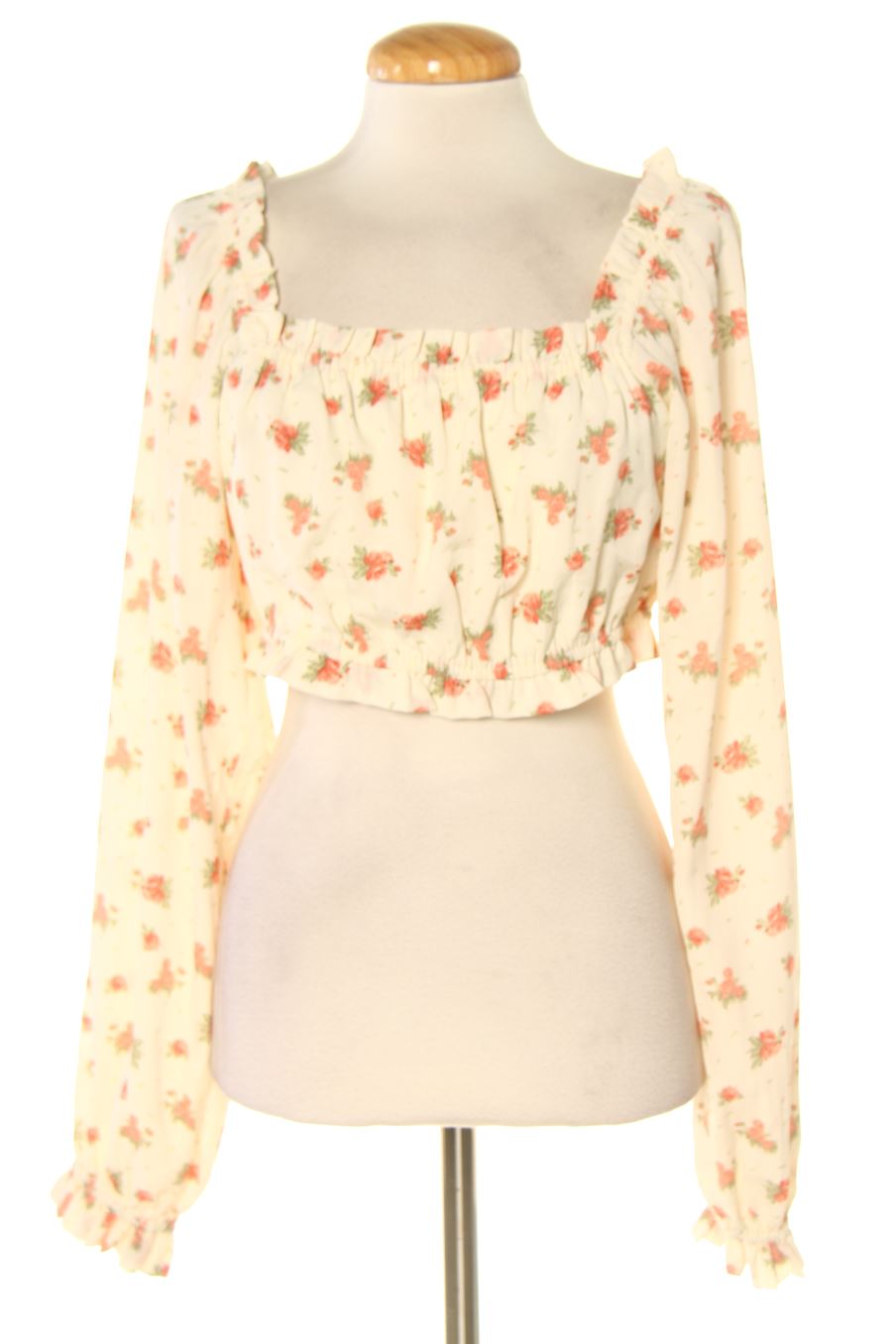 Blouse à manches longues NA-KD de la taille 38, de couleur fleurs