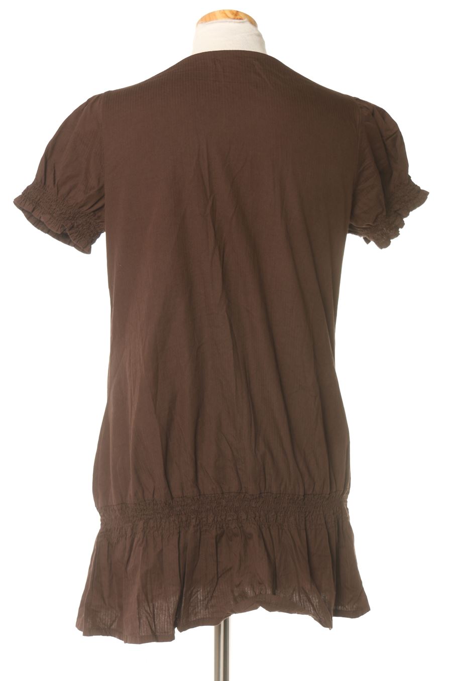 Blusa de manga corta de Ici et Maintenant de la talla 38, de color marrón