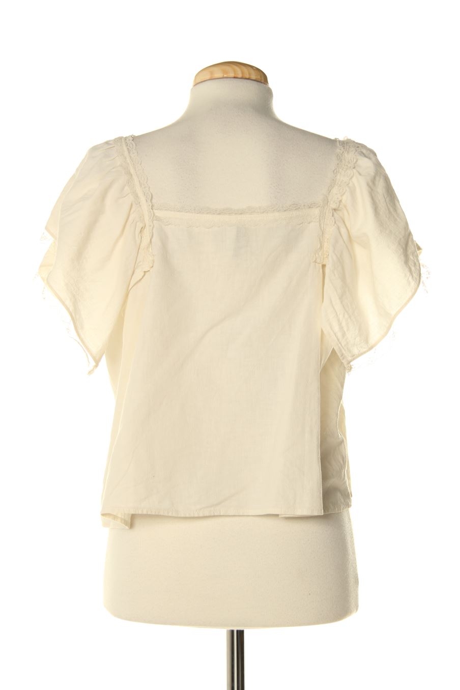 Blouse à manches courtes Trafaluc de la taille XL, de couleur beige