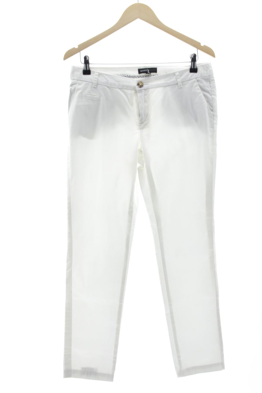 Pantalon Mango de la taille 38, de couleur blanc