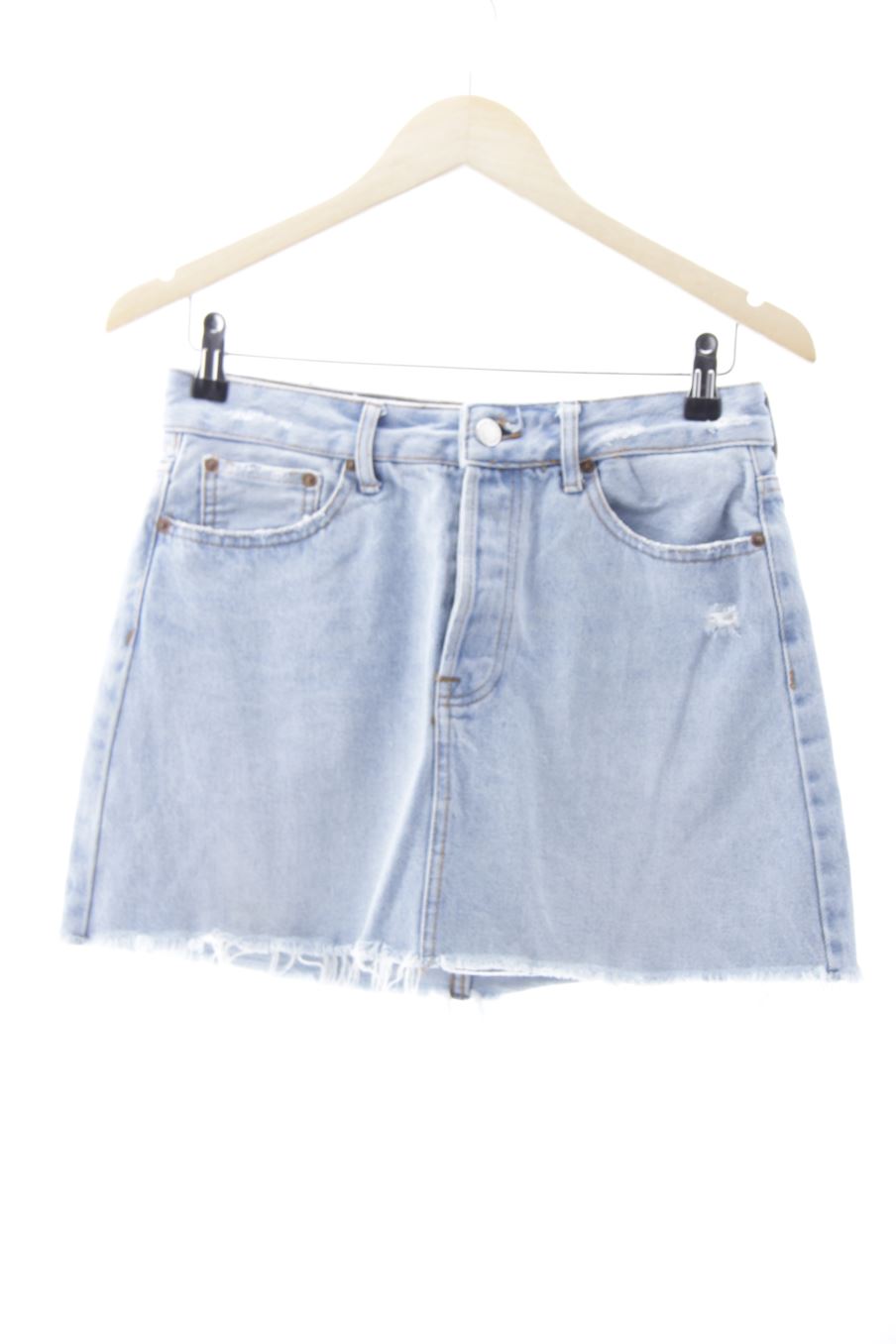 Falda de Bershka de la talla 36, de color azul de ropa vaquera