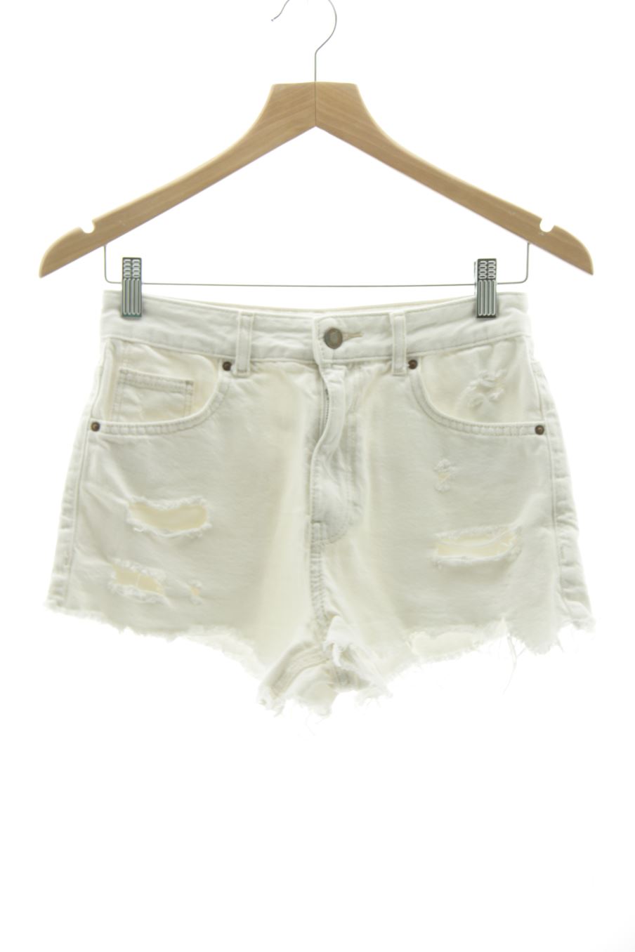 Kurze Hose von Bershka Größe XS, Farbe Weiss, aus Jeanskleidung für