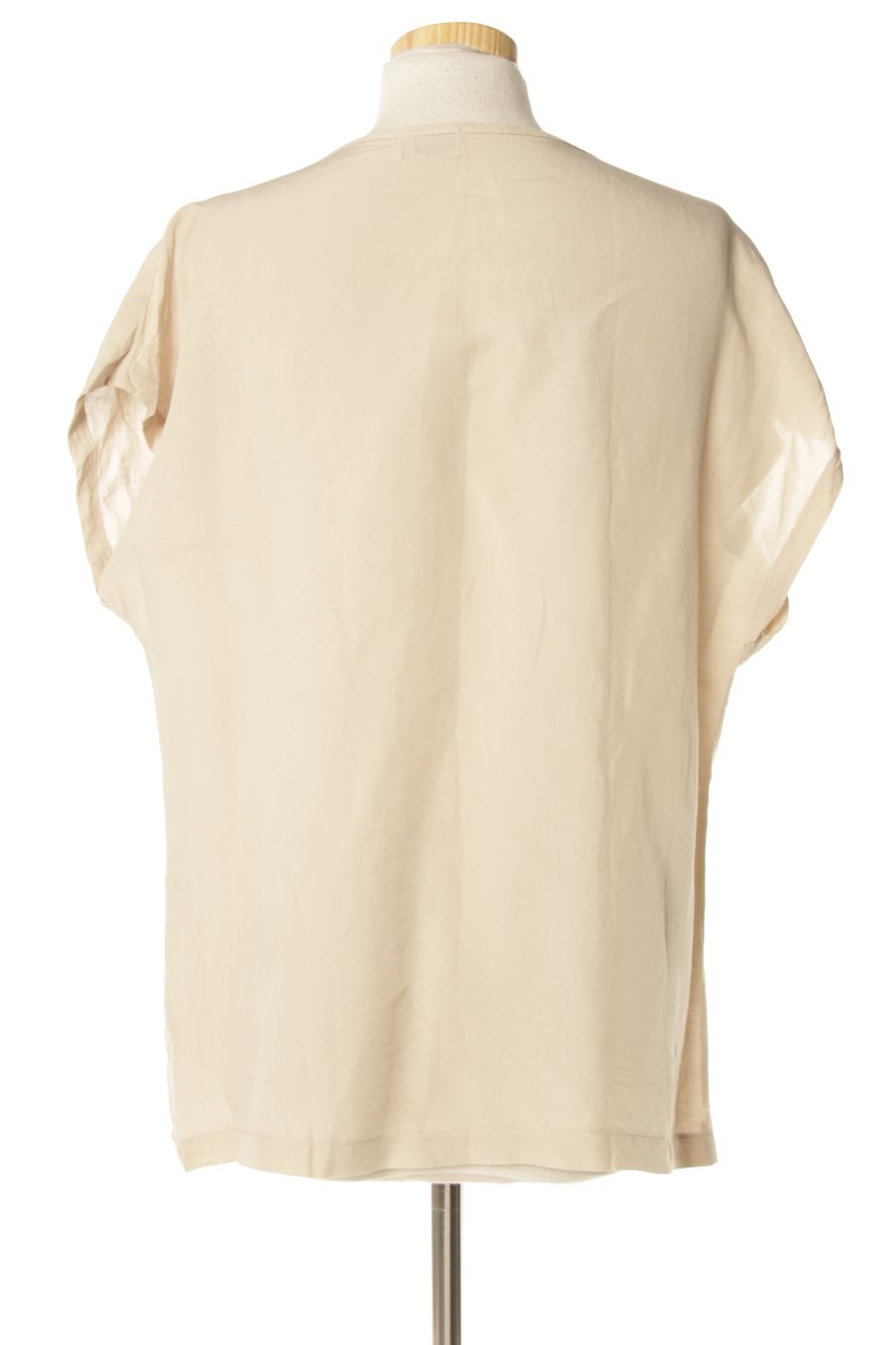 Blusa de manga corta de Ebony de la talla XL, de color beige