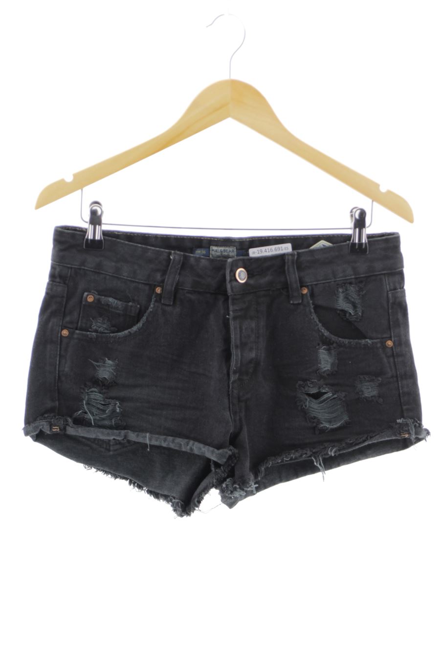 Shorts Pull & Bear de la taille 36, de couleur noir de denim