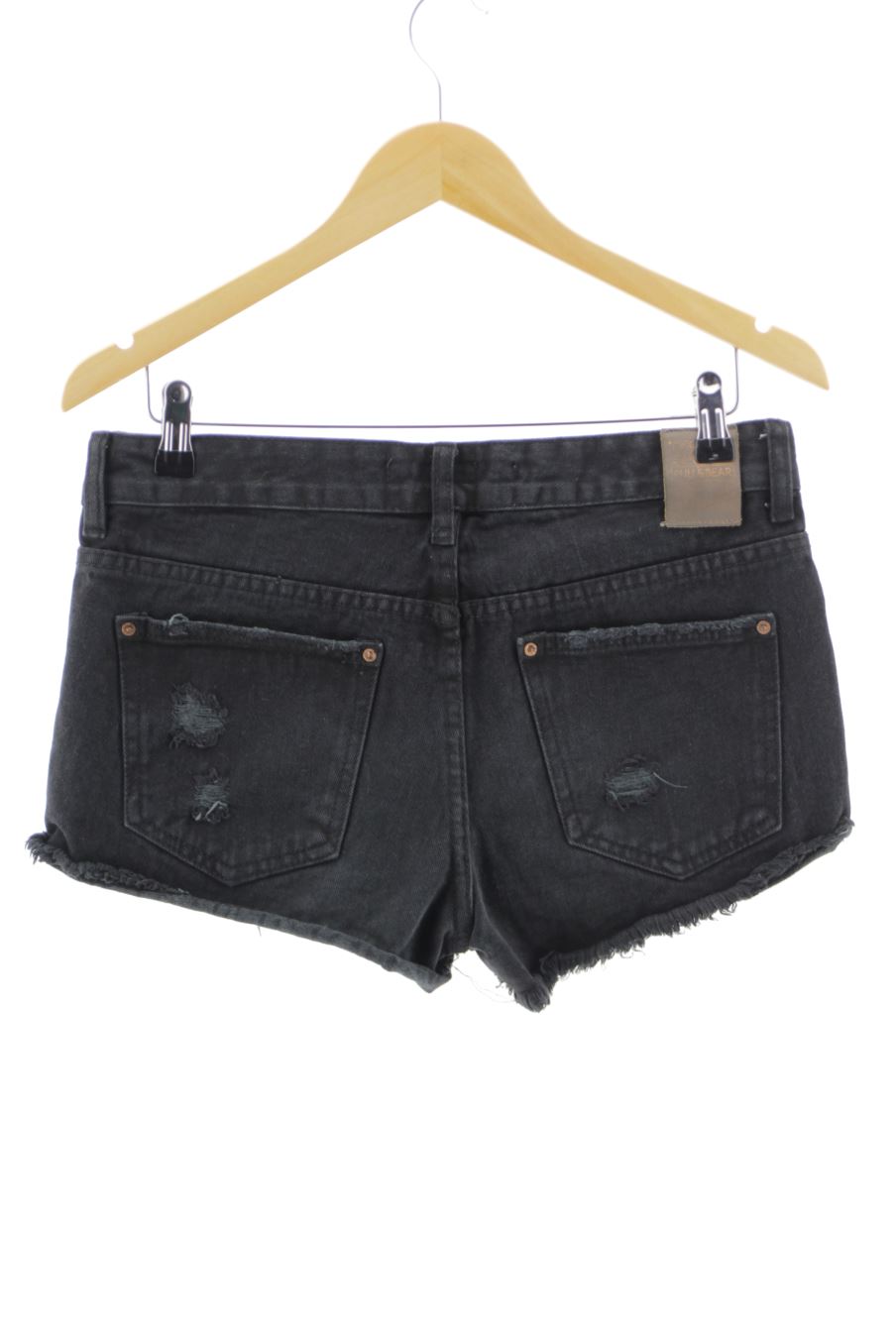 Shorts Pull & Bear de la taille 36, de couleur noir de denim