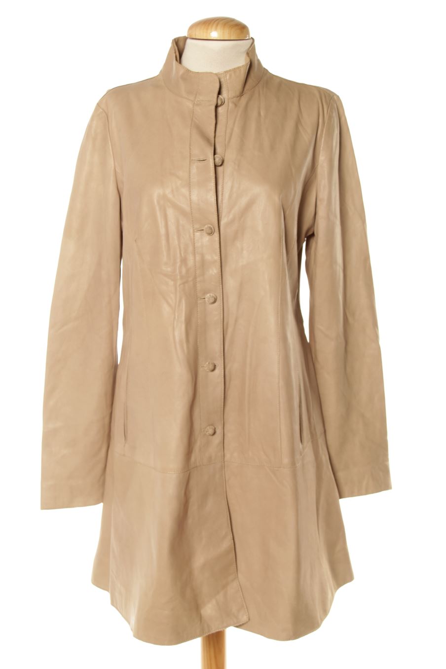 Abrigo de Armani Collezioni de la talla 46, de color beige de piel