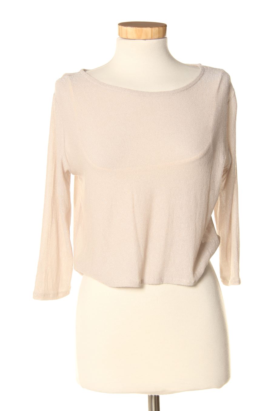 Camiseta de manga larga de Stradivarius de la talla M, de color beige