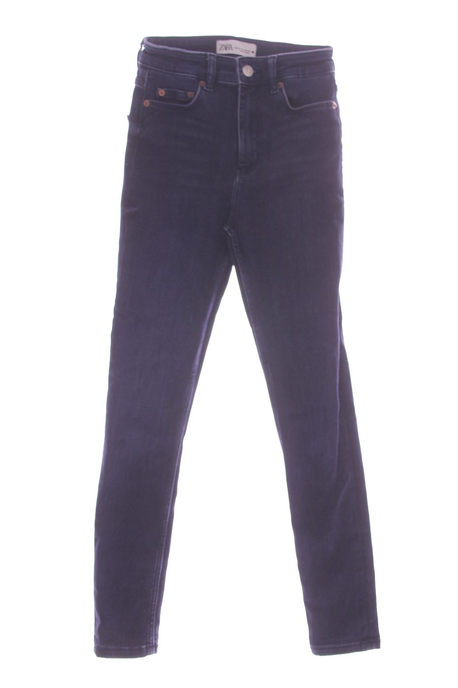 Jeans Zara de la taille 34, de couleur bleu marine de denim