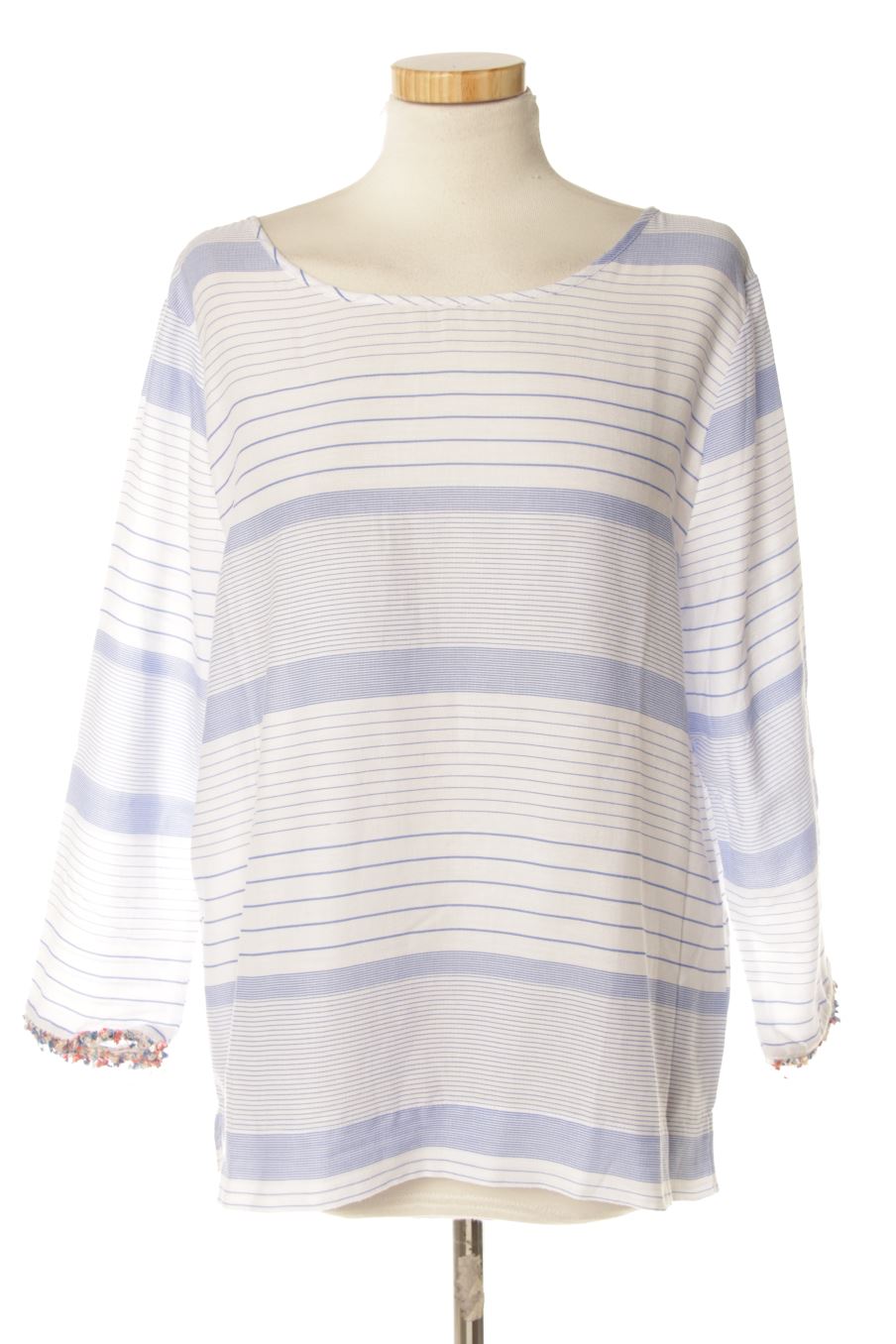 Blusa de manga larga de Lamorena de la talla XL, de color rayas