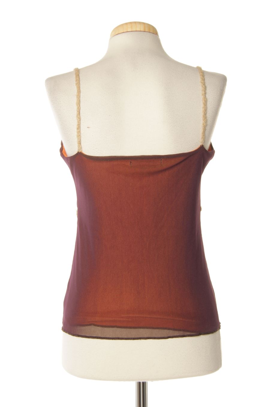 Top de AMS de la talla L, de color burdeos