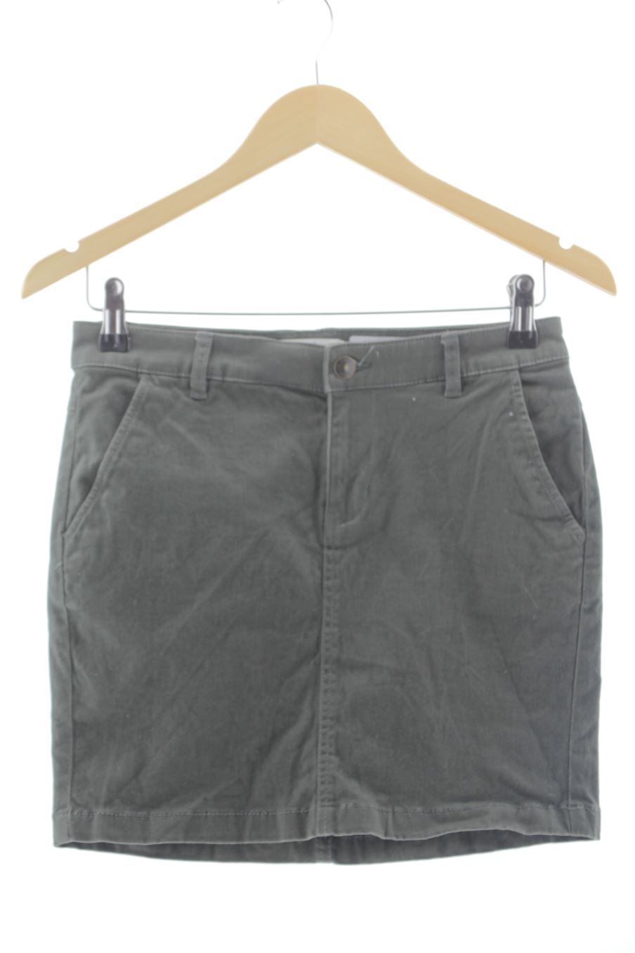 Falda de H&M de la talla 36, de color verde de ropa vaquera