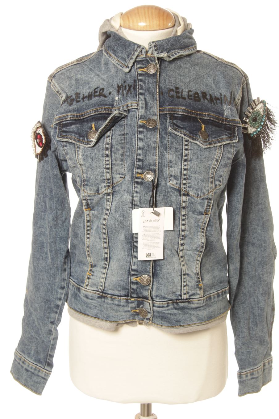 Blouson Desigual de la taille M, de couleur bleu de denim
