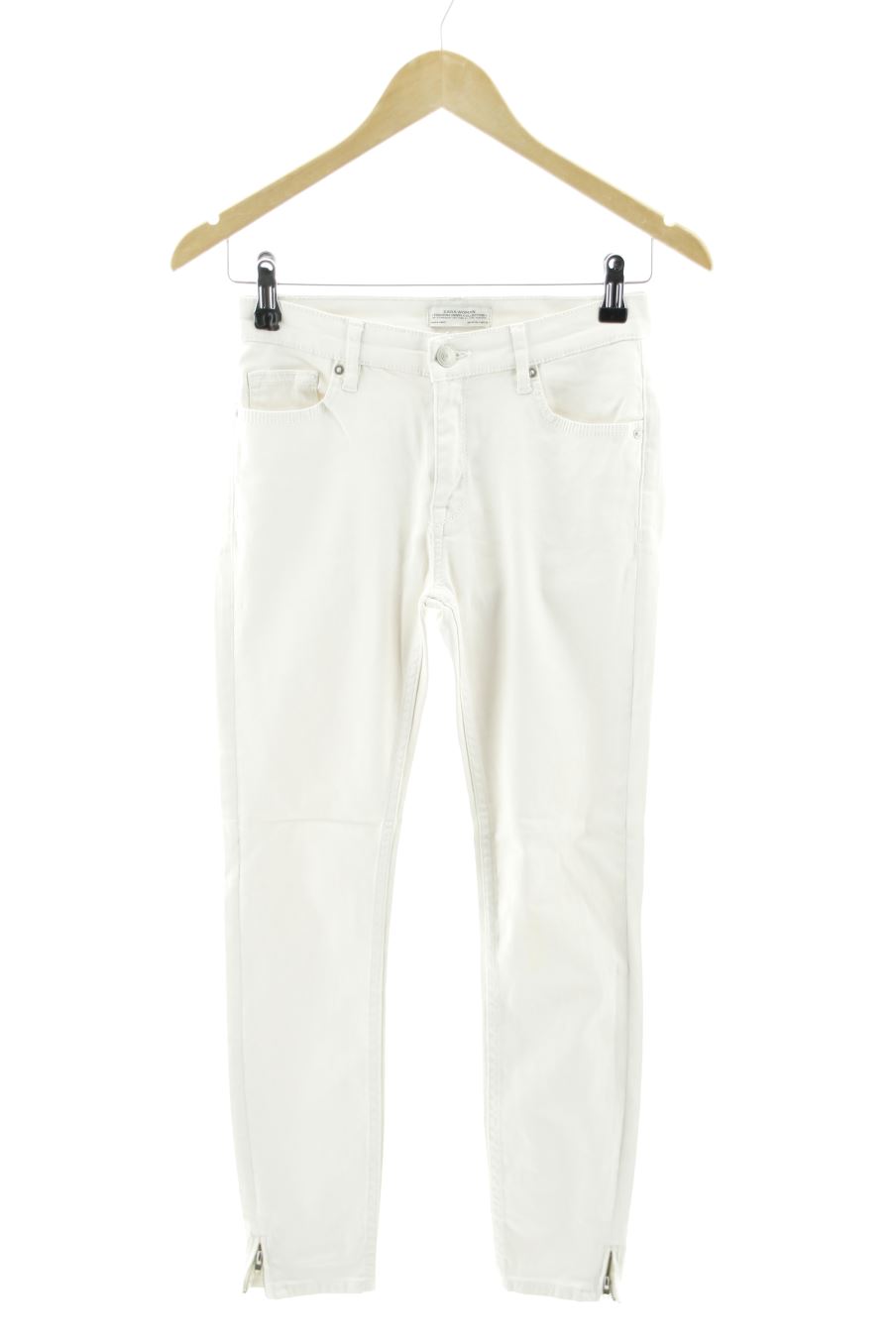 Jeans Zara de la taille 36, de couleur beige de denim