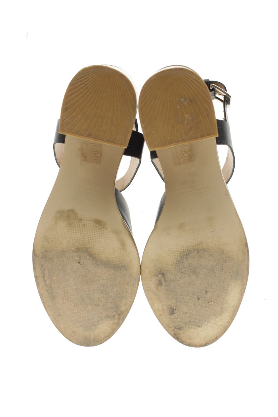 Sandalias tacon de OFFICE LONDON de la talla 37, de color negro de
