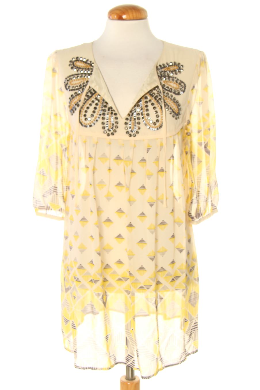 Blouse à manches courtes Derhy de la taille S, de couleur imprimés de soie