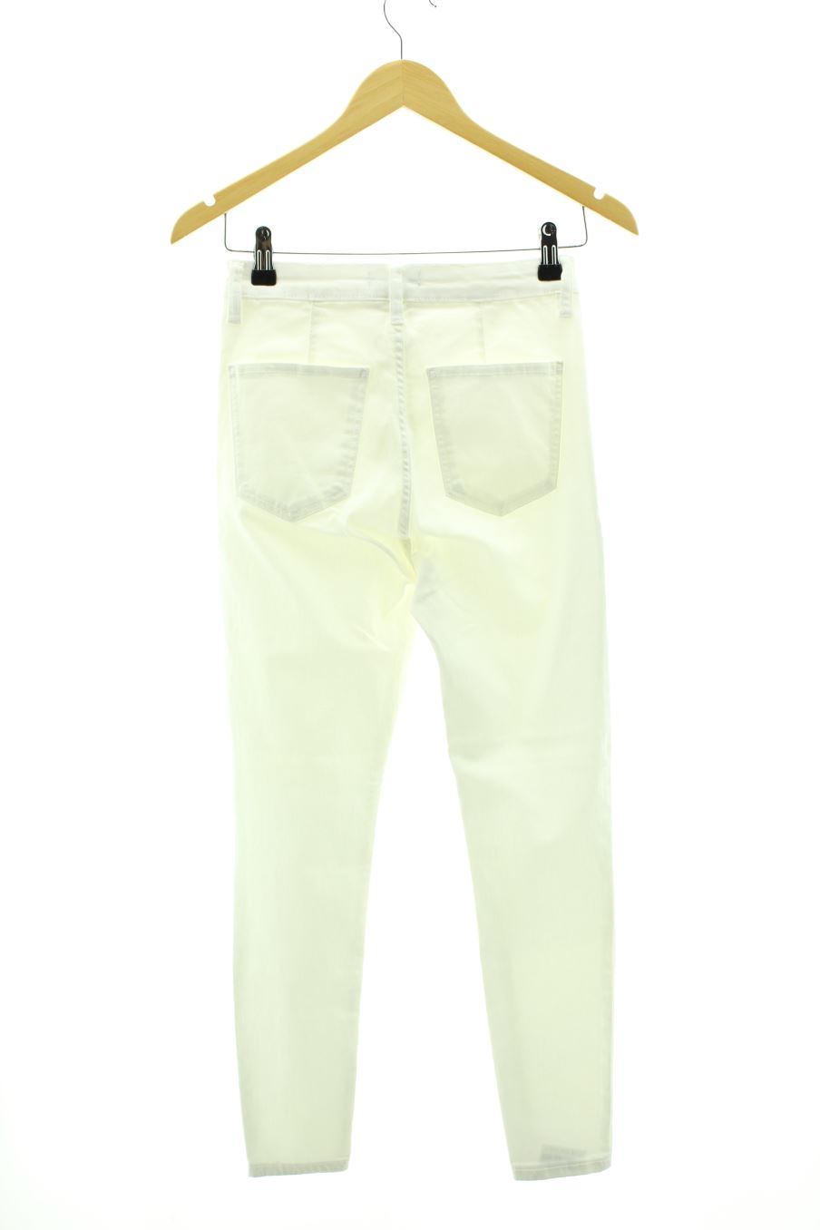 Jeans Bershka de la taille 38, de couleur blanc de denim