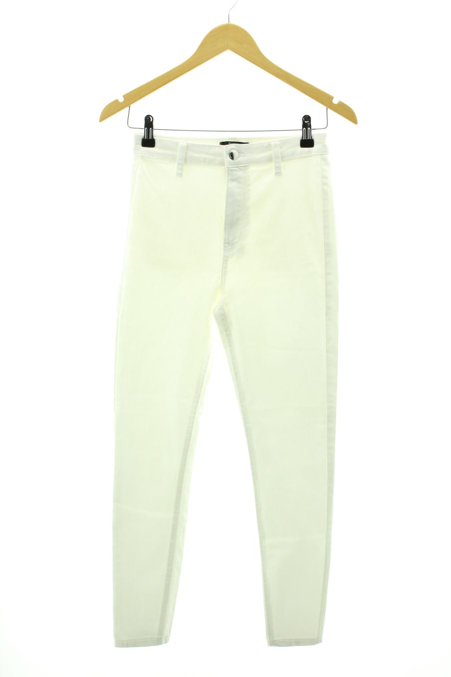 Jeans Bershka de la taille 38, de couleur blanc de denim