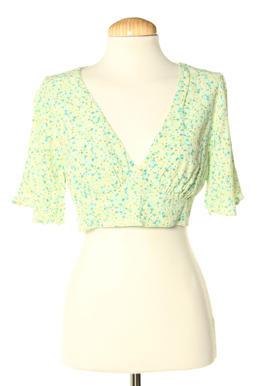 Blouse à manches courtes Pull & Bear de la taille M, de couleur fleurs