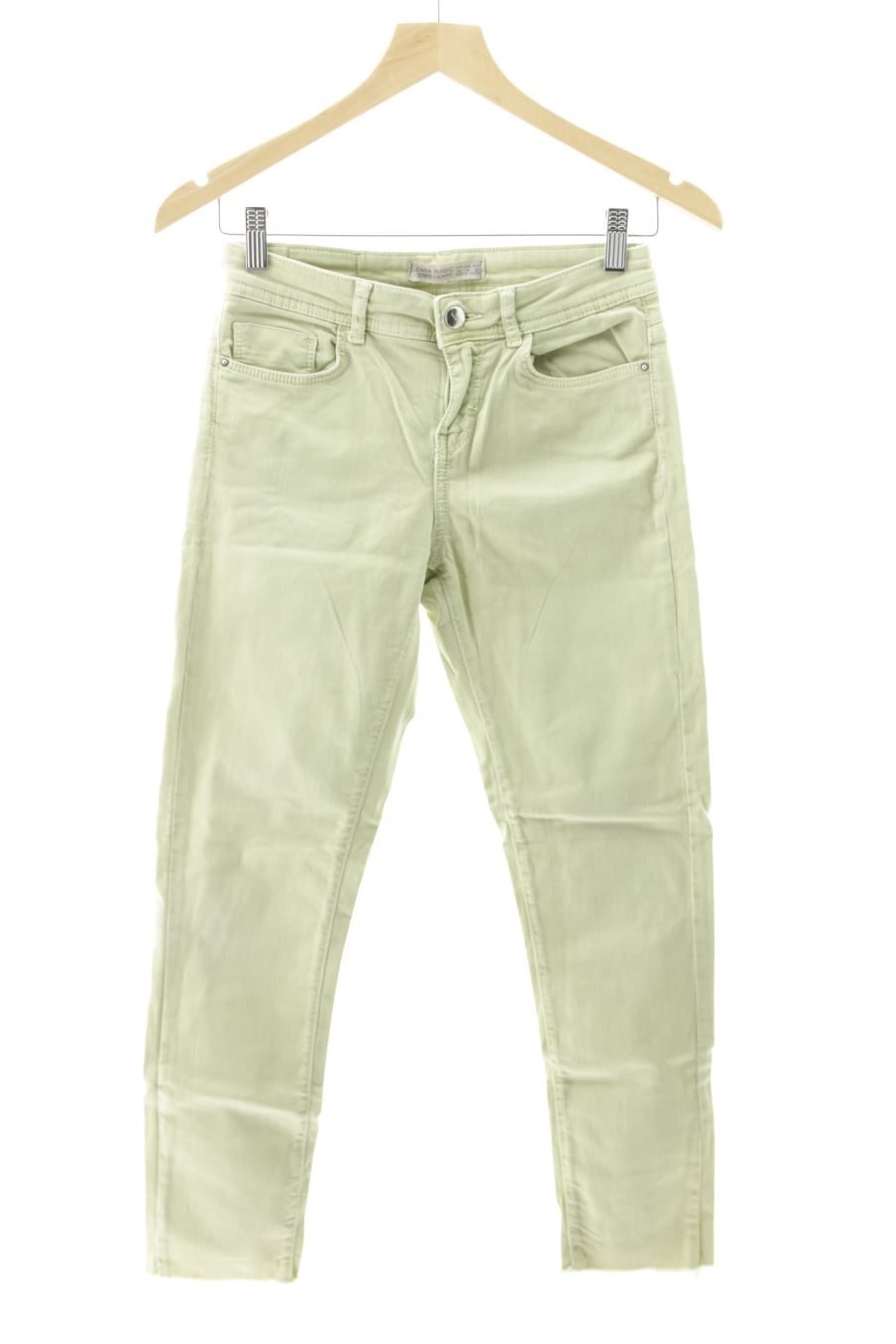 Jeans Zara de la taille 36, de couleur vert de denim