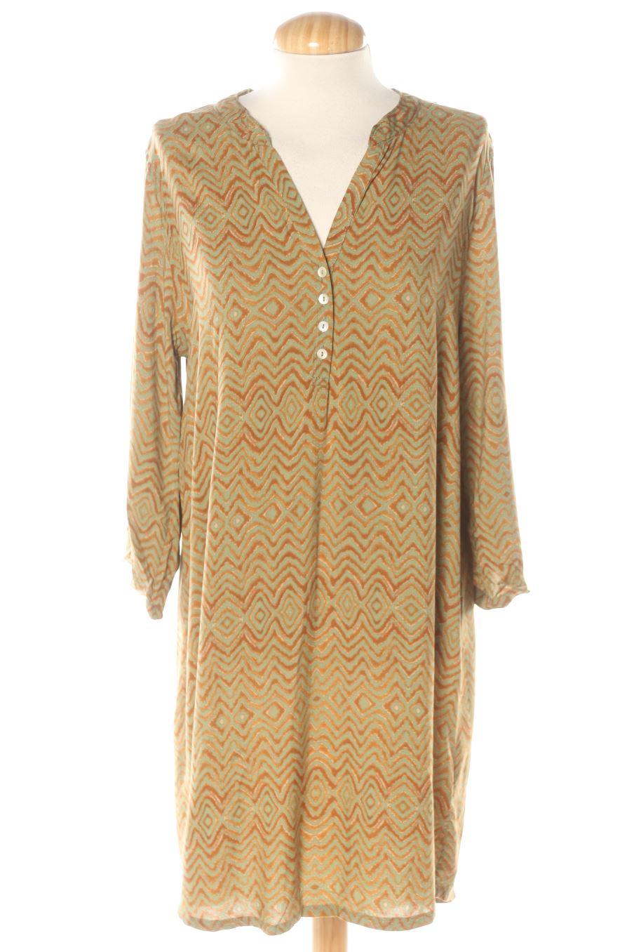 Robe casual Tramas+ de la taille S, de couleur vert