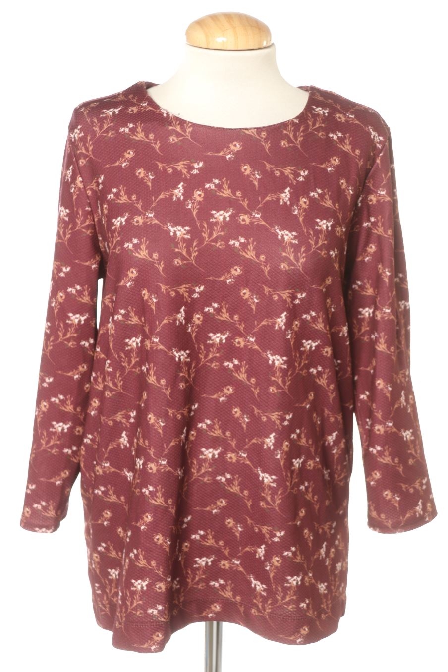 Blouse à manches longues Cortefiel de la taille M, de couleur bordeaux