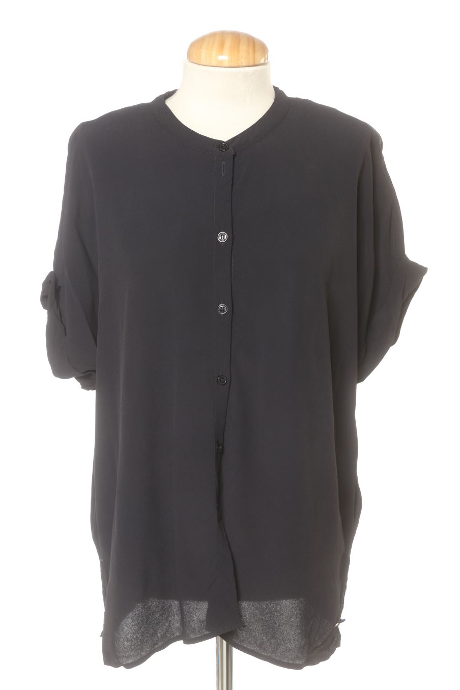 Blouse à manches courtes Tommy Hilfiger de la taille 40, de couleur bleu marine