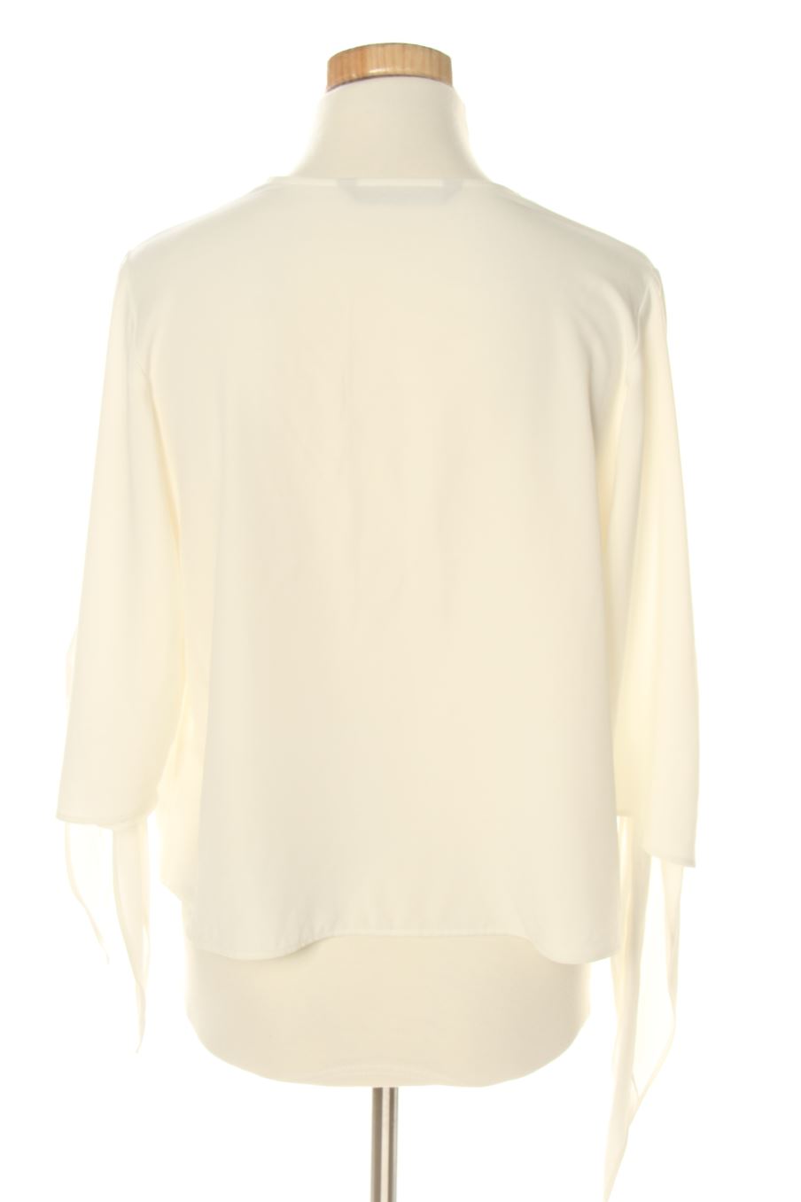 Blusa de manga corta de Zara de la talla S, de color blanco
