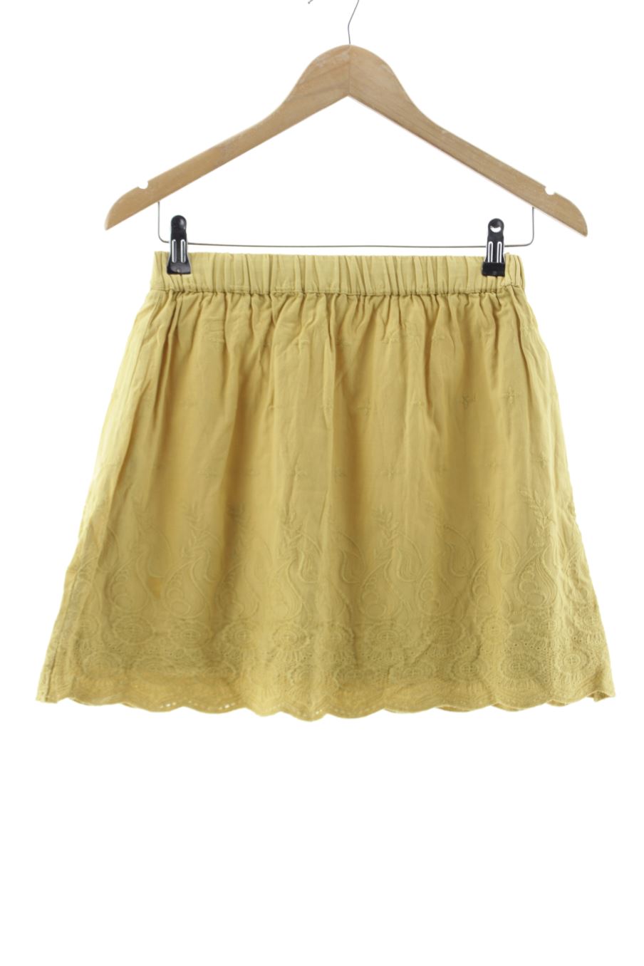 Aufwändiger Rock von natura Größe S, Farbe Gelb, für