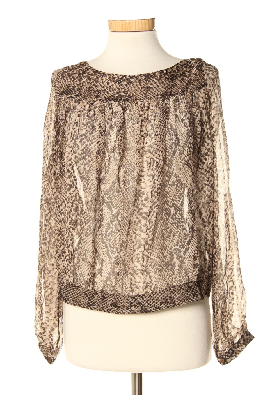 Blouse à manches longues Zara de la taille S, de couleur animal print