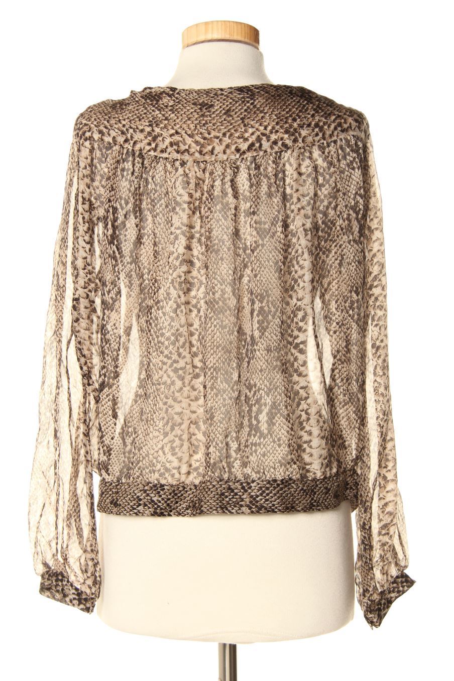 Blouse à manches longues Zara de la taille S, de couleur animal print