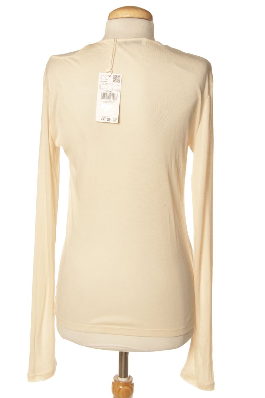 T-shirt à manches longues Mango de la taille L, de couleur beige