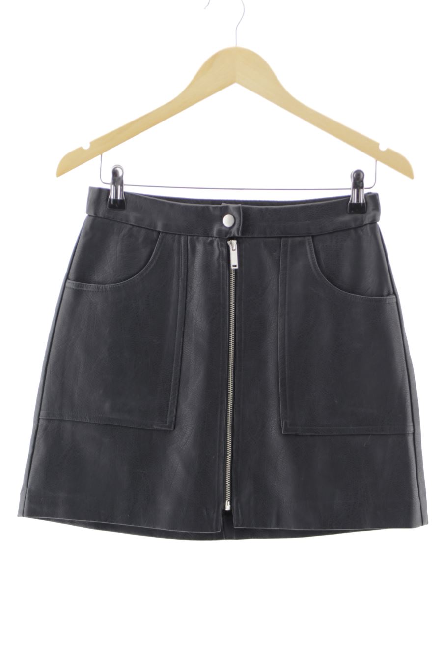 Faldas de Stradivarius de la talla 38, de color negro de sintético