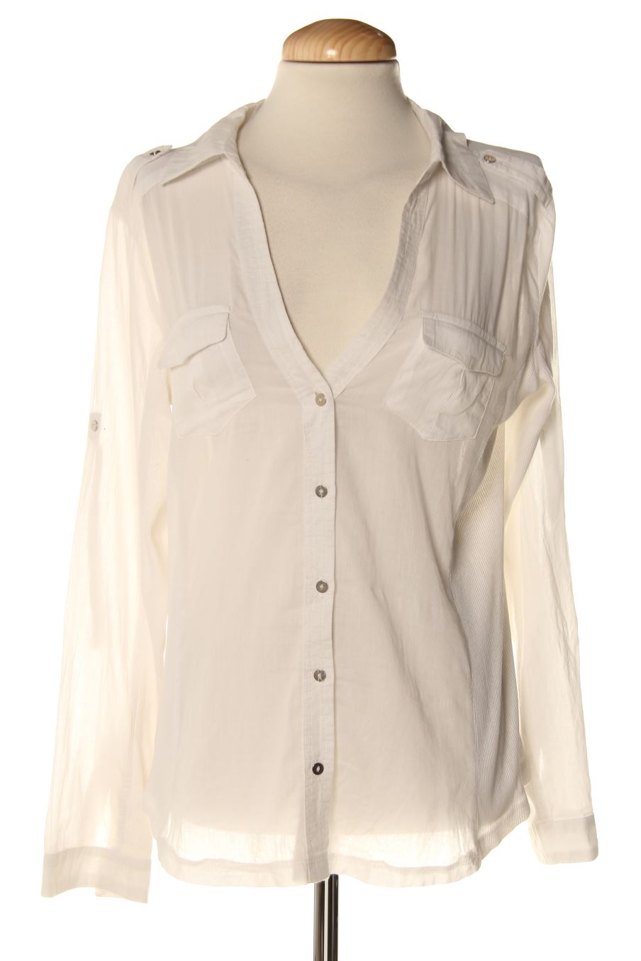 Camisa de Mango de la talla M, de color blanco