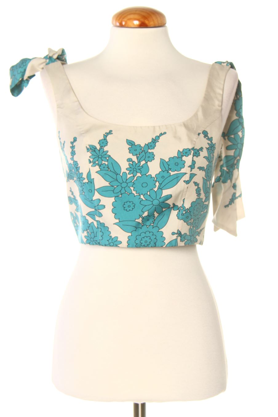 Top Mantero 1902 de la taille S, de couleur fleurs de soie