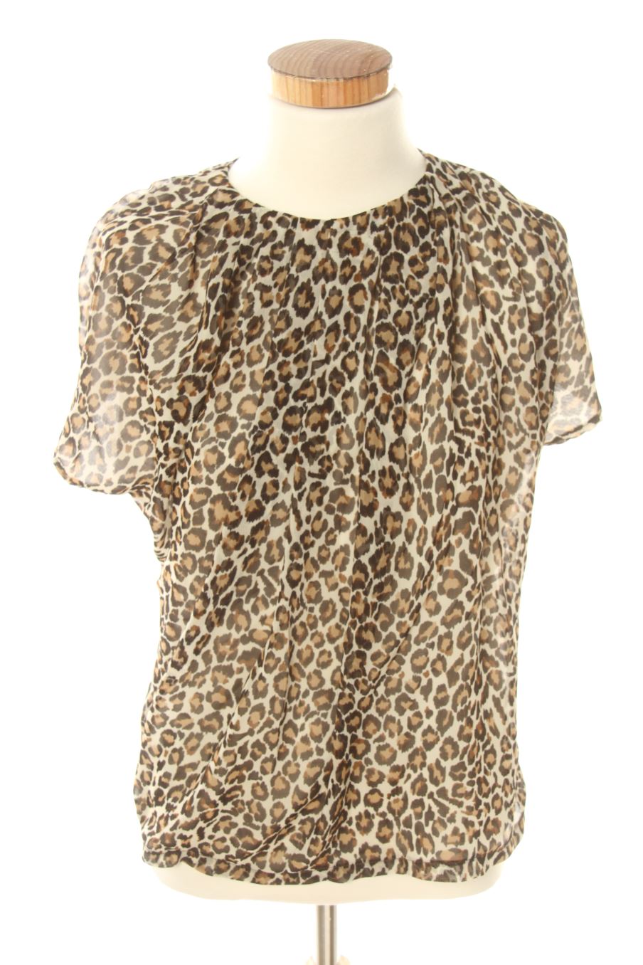Blusa de manga corta de Mango de la talla S, de color animal print