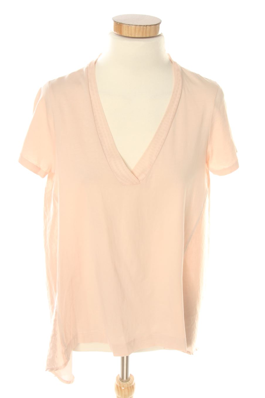 Blusa de manga corta de Zara de la talla S, de color rosa