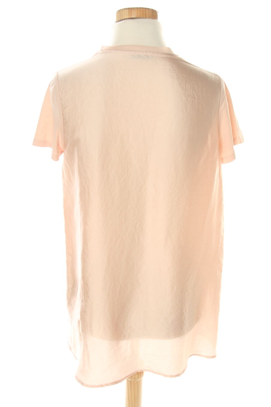 Blusa de manga corta de Zara de la talla S, de color rosa