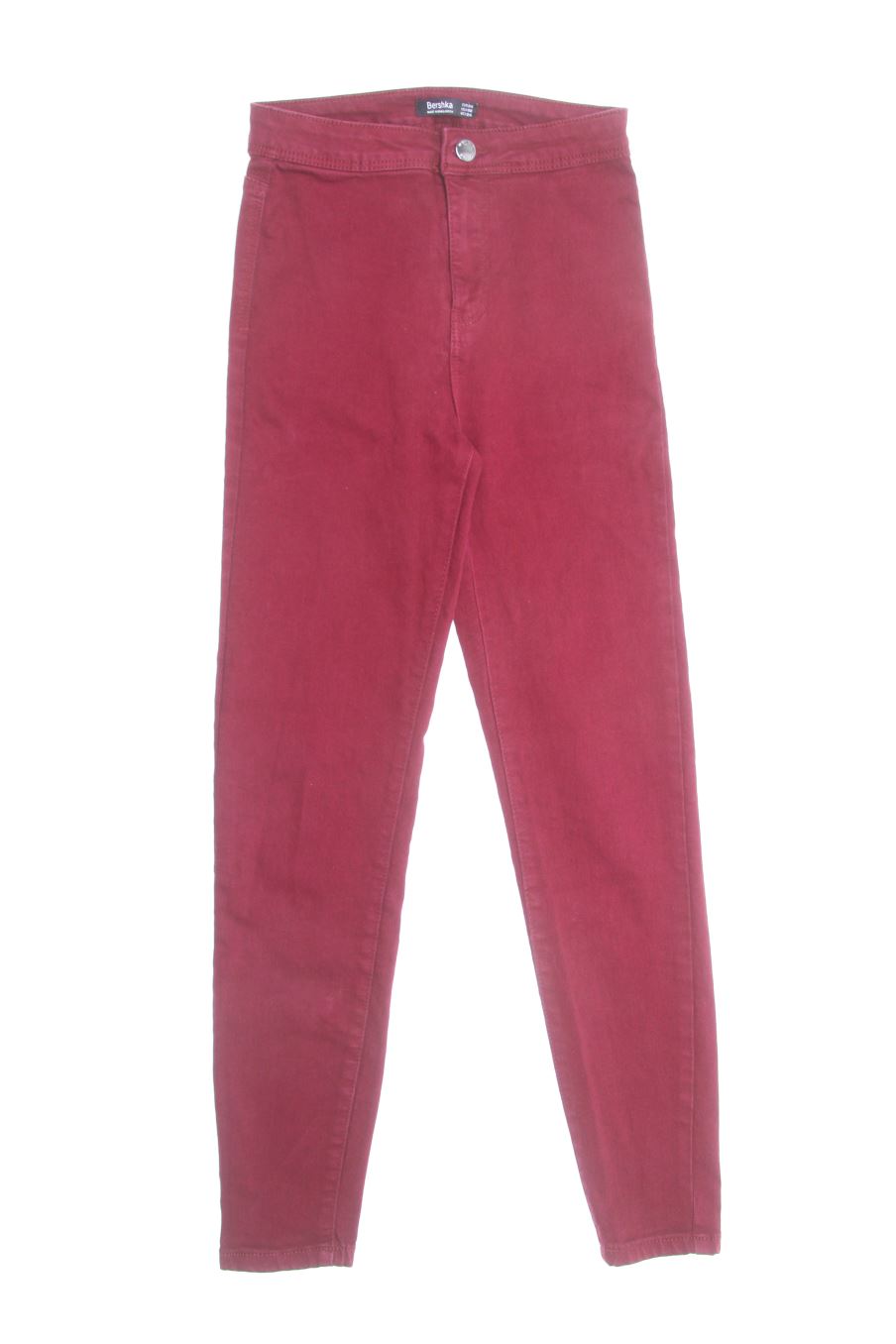 Vaqueros de Bershka de la talla 34, de color burdeos de ropa vaquera